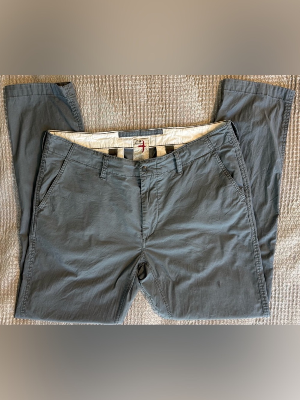 Relwen Men’s Gunsmoke Gray Stretch Chino Pants 34x31 Utility Casual